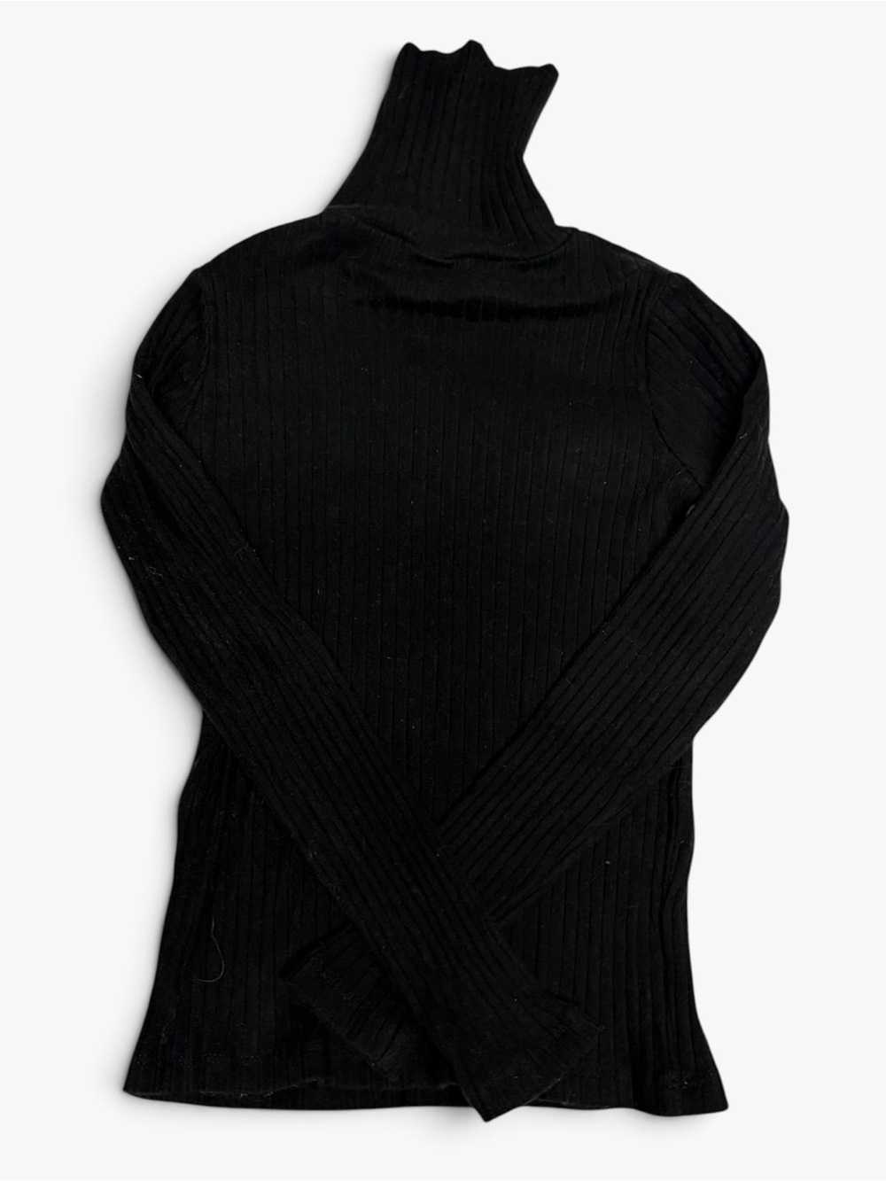 Zara Girls’ Black Ribbed Turtleneck Sweater